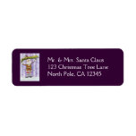 Cartoon Believe in Santa Claus! Merry Christmas! Return Address Label