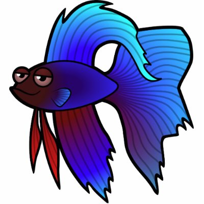Cartoon Betta Fish / Siamese Fighting Fish by CartoonizeMyPet