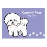 Cartoon Bichon Frise Business Card Templates