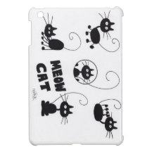 Cartoon Black Cat - lots of meows