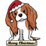 Cartoon Blenheim Cavalier Christmas Ornament Photo Sculptures