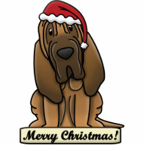 Cartoon Bloodhound Christmas Ornament Photo Sculptures
