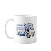 Cartoon Blue Camper Coffee Mug