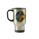 Cartoon Blue & Gold Macaw Travel Mug
