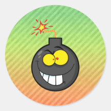 Cartoon Bomb design Stickers