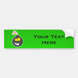 Cartoon Bomb; Green Bumper Sticker