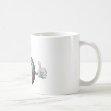 Cartoon bomb man coffee mug