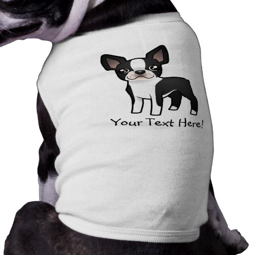 Cartoon Boston Terrier Dog Tee