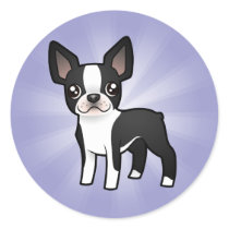 Cartoon Boston Terrier