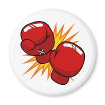 Cartoon Boxing Gloves Fridge Magnet