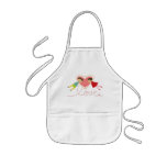 Cartoon Boy and Girl in Love Sweet Valentine Apron