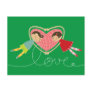 Cartoon Boy and Girl in Love Thank You Postcard