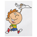 cartoon boy playing with toy airplane personalized flyer