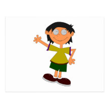 Cartoon Boy Post Card
