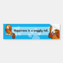 Cartoon brown puppy bumper sticker