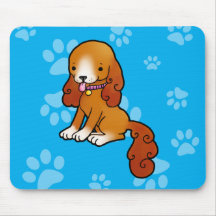 Cartoon brown puppy mousepad