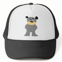 Cartoon Bull Dog Fight Club Fan Hats