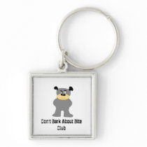 Cartoon Bull Dog Fight Club Fan Keychain