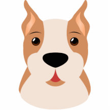Cartoon Bulldog Acrylic Cut Outs