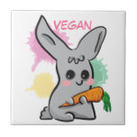 cartoon bunny with carrot custom tile tiles
