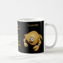 Cartoon Cancer Crab mug.