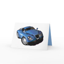 Cartoon car greeting cards