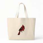 Cartoon Cardinal Design Canvas Bag