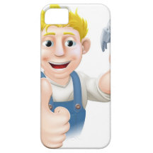 Cartoon carpenter or construction guy iPhone 5 cover