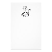 Cartoon Cat Custom Stationery