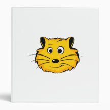 Cartoon Cat Face Vinyl Binders