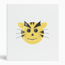 Cartoon Cat Face Vinyl Binders