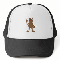 Cartoon Cat With Cell Phone Mesh Hats