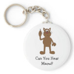 Cartoon Cat With Cell Phone keychains