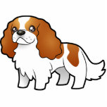 Cartoon Cavalier King Charles Spaniel photo sculptures