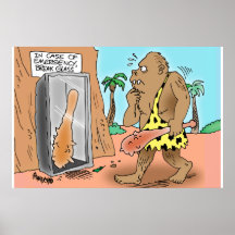 CARTOON CAVEMAN POSTER