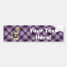 Cartoon Caveman; Purple Bumper Sticker