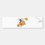 Cartoon Character Halloween Happy Pumkin with a br Bumper Stickers