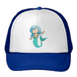 Cartoon Cheerful Mermaid Trucker Hat
