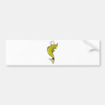 Cartoon Chef Baker Cook Trout Fish Bumper Stickers