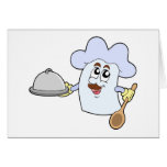 Cartoon chef hat card