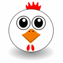 Cartoon Chicken Face Photo Cut Outs