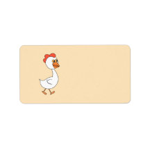 Cartoon Chicken. Personalized Address Labels