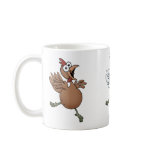 Cartoon chickens on a mug.