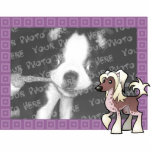 Cartoon Chinese Crested Photo Frame (hairless) Photo Cutouts