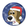 Cartoon Christmas Beagle Magnet