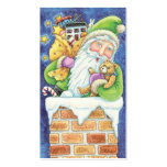 Cartoon Christmas, Santa ClausToys Chimney Snow Business Card