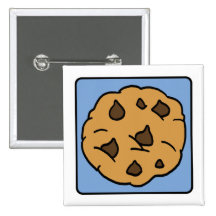 Cartoon Clip Art Chocolate Chip Cookie Dessert Buttons