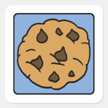 Cartoon Clip Art Chocolate Chip Cookie Dessert Stickers
