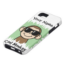 Cartoon Clip Art Cool Monkey with Sunglasses iPhone 5 Case