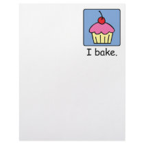 Cartoon Clip Art Cupcake Dessert Pink Frosting Custom Letterhead
